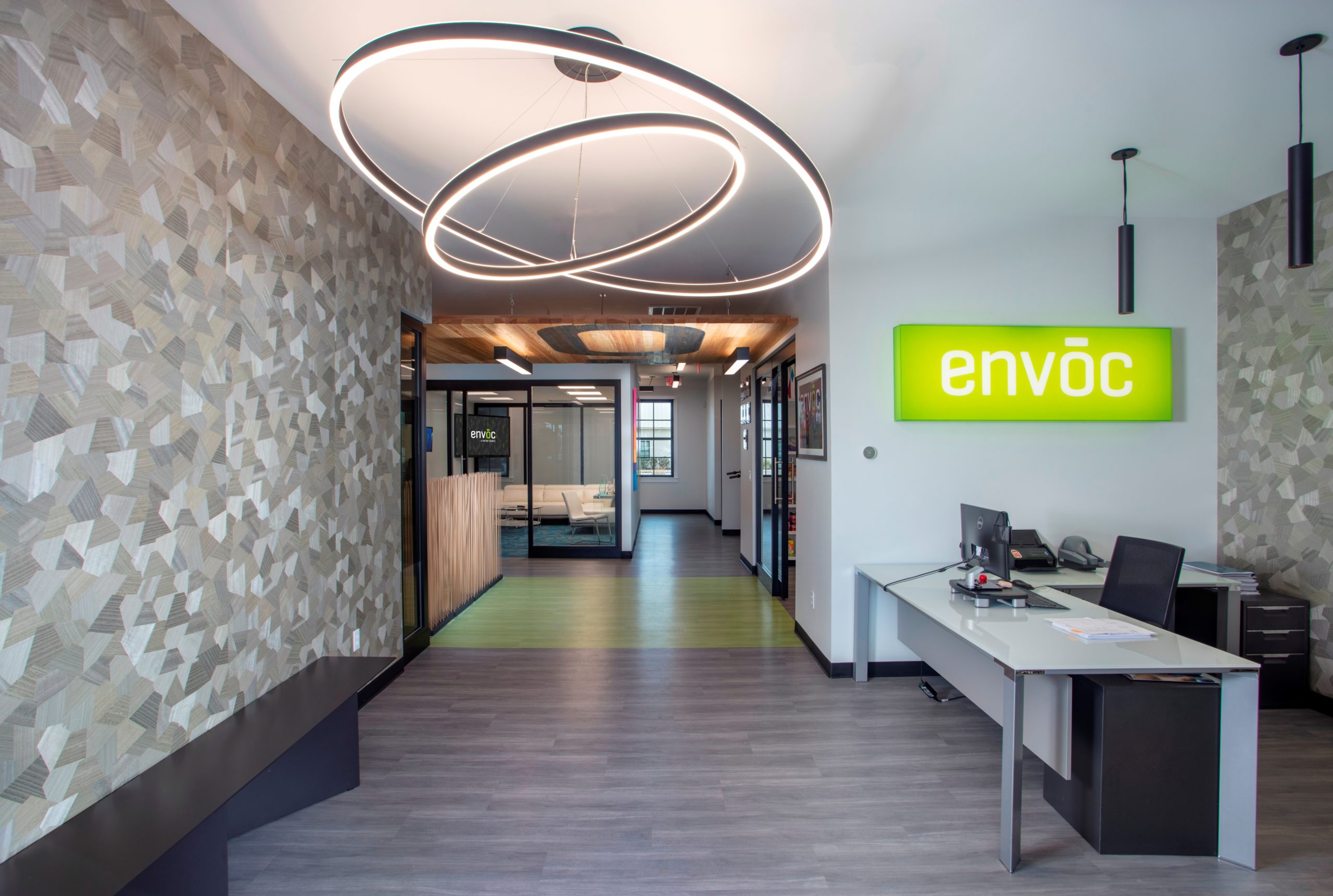 Envoc’s new Baton Rouge office space combines an edgy techy style with modern farmhouse